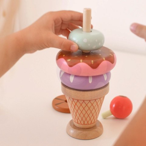 TOOKY TOY Lody Drewniane Układanka Cukiernik dla Dzieci 12 el. TOOKY TOY Lody Drewniane Układanka Cukiernik dla Dzieci 12 el.