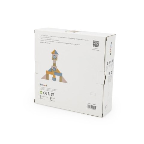 VIGA PolarB Drewniany Wózek do Ciągnięcia + Klocki 21 el. VIGA PolarB Drewniany Wózek do Ciągnięcia + Klocki 21 el.
