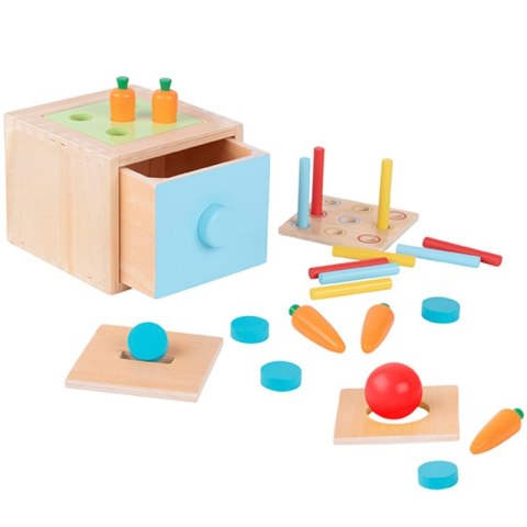 WOOPIE GREEN Drewniana Szuflada Edukacyjna 4w1 Sorter Montessori Gra w Marchewki FSC WOOPIE GREEN Drewniana Szuflada Edukacyjna 4w1 Sorter Montessori Gra w Marchewki FSC
