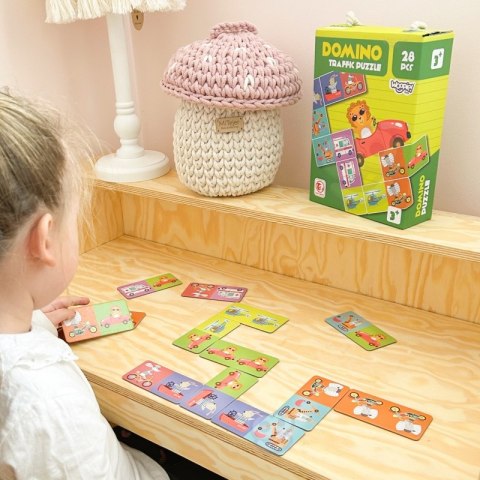 WOOPIE Gra Edukacyjna Transport Zwierzęta Puzzle Domino Montessori WOOPIE Gra Edukacyjna Transport Zwierzęta Puzzle Domino Montessori