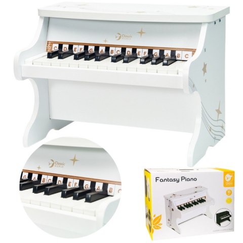CLASSIC WORLD Drewniane Pianino dla Dzieci + Książeczka do Nauki CLASSIC WORLD Drewniane Pianino dla Dzieci + Książeczka do Nauki