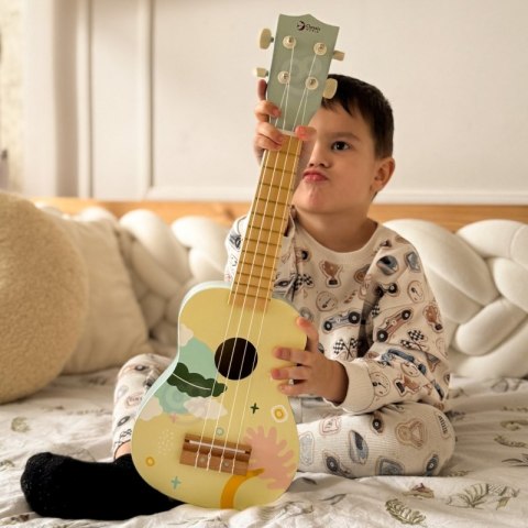 CLASSIC WORLD Drewniane Ukulele Gitara dla Dzieci Różowa CLASSIC WORLD Drewniane Ukulele Gitara dla Dzieci Różowa