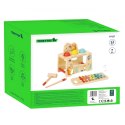 TOOKY TOY Drewniana Przebijanka Wbijanka 2w1 Instrument Muzyczny Zwierzątka z Cymbałkami Wiewiórka