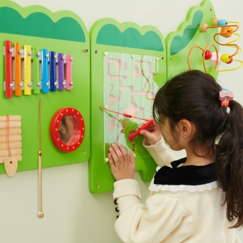 VIGA Tablica Sensoryczna Manipulacyjna Krokodyl Certyfikat FSC Montessori VIGA Tablica Sensoryczna Manipulacyjna Krokodyl Certyfikat FSC Montessori