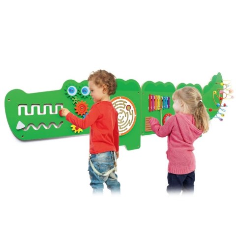 VIGA Tablica Sensoryczna Manipulacyjna Krokodyl Certyfikat FSC Montessori VIGA Tablica Sensoryczna Manipulacyjna Krokodyl Certyfikat FSC Montessori