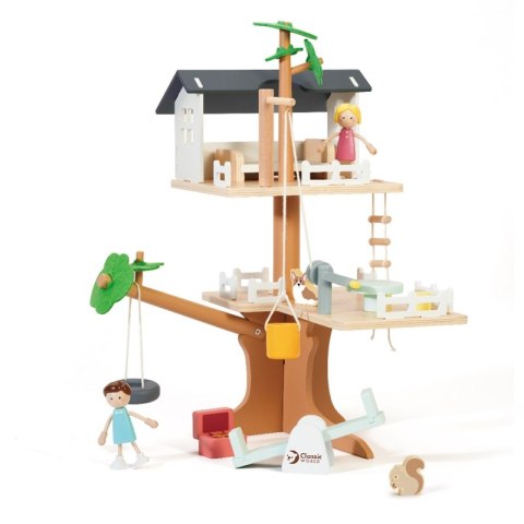 CLASSIC WORLD Drewniany Domek na Drzewie dla Lalek 31 el. CLASSIC WORLD Drewniany Domek na Drzewie dla Lalek 31 el.