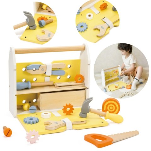CLASSIC WORLD Wooden Tool Set Box 15 pcs. CLASSIC WORLD Wooden Tool Set Box 15 pcs.