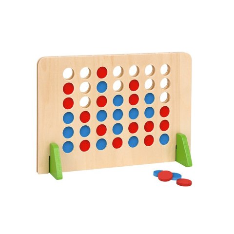 TOOKY TOY Drewniana Gra Logiczna 4 w Linii 45 el. TOOKY TOY Drewniana Gra Logiczna 4 w Linii 45 el.