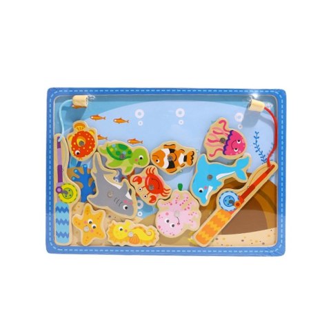 TOOKY TOY Drewniana Gra Łowienie Rybek 2 Wędki + 10 el. TOOKY TOY Drewniana Gra Łowienie Rybek 2 Wędki + 10 el.