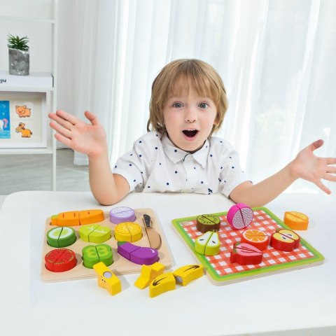 TOOKY TOY Drewniane Owoce Deska Do Krojenia 20 el. TOOKY TOY Drewniane Owoce Deska Do Krojenia 20 el.
