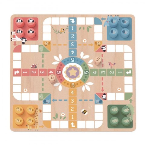 TOOKY TOY Gry Planszowe Logiczne 2w1 Ludo Chińczyk + Uwolnij Zwierzątka TOOKY TOY Gry Planszowe Logiczne 2w1 Ludo Chińczyk + Uwolnij Zwierzątka