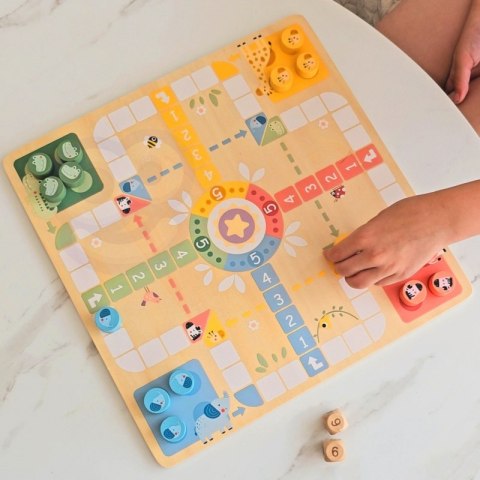 TOOKY TOY Gry Planszowe Logiczne 2w1 Ludo Chińczyk + Uwolnij Zwierzątka TOOKY TOY Gry Planszowe Logiczne 2w1 Ludo Chińczyk + Uwolnij Zwierzątka