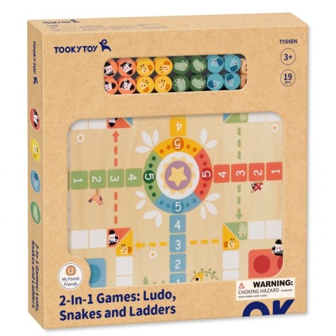 TOOKY TOY Gry Planszowe Logiczne 2w1 Ludo Chińczyk + Uwolnij Zwierzątka TOOKY TOY Gry Planszowe Logiczne 2w1 Ludo Chińczyk + Uwolnij Zwierzątka