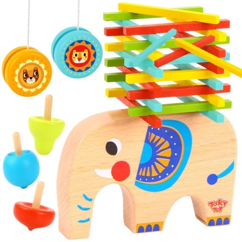 TOOKY TOY Zestaw Gier Zręcznościowych Bierki Bączek JoJo Słonik 46 el. TOOKY TOY Zestaw Gier Zręcznościowych Bierki Bączek JoJo Słonik 46 el.