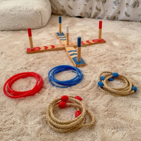 TOOKY TOY Drewniana Gra Fun Serso Zręcznościowa Ring Cross TOOKY TOY Drewniana Gra Fun Serso Zręcznościowa Ring Cross