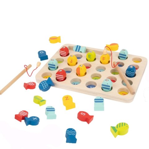 Tooky Toy Drewniana Gra Łowienie Rybek Nauka Literek 29 el. Tooky Toy Drewniana Gra Łowienie Rybek Nauka Literek 29 el.