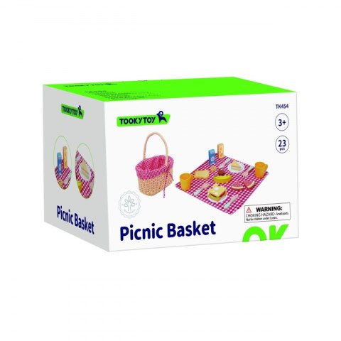 Tooky Toy Drewniany Zestaw Piknikowy 23 elementy Tooky Toy Drewniany Zestaw Piknikowy 23 elementy