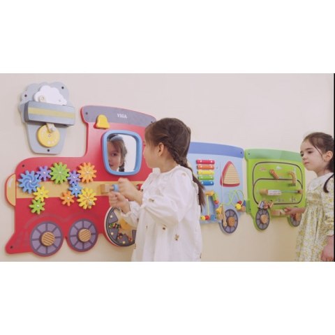 VIGA Drewniana Tablica Sensoryczna-Manipulacyjna EDU Pociąg VIGA Drewniana Tablica Sensoryczna-Manipulacyjna EDU Pociąg
