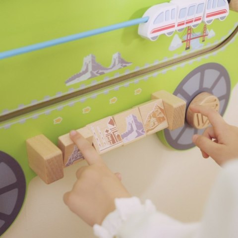 VIGA Drewniana Tablica Sensoryczna-Manipulacyjna EDU Pociąg VIGA Drewniana Tablica Sensoryczna-Manipulacyjna EDU Pociąg