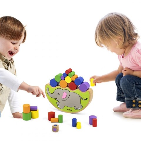 VIGA Drewniana układanka Balansujący Słoń Montessori VIGA Drewniana układanka Balansujący Słoń Montessori