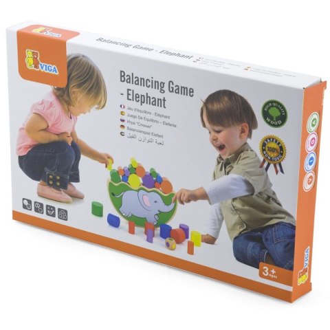 VIGA Drewniana układanka Balansujący Słoń Montessori VIGA Drewniana układanka Balansujący Słoń Montessori
