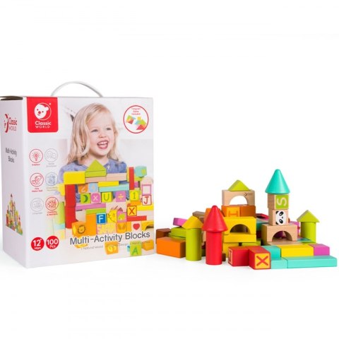 CLASSIC WORLD Drewniane Klocki Edukacyjne 100 el. CLASSIC WORLD Drewniane Klocki Edukacyjne 100 el.