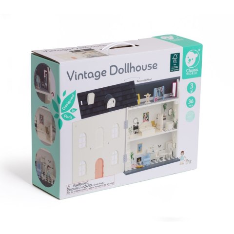 CLASSIC WORLD Drewniany Domek dla Lalek Vintage CLASSIC WORLD Drewniany Domek dla Lalek Vintage