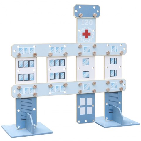 CLASSIC WORLD EDU Ogromne Klocki Konstrukcyjne Drewniane Zestaw Szpital Kościół Wieża 97 el. CLASSIC WORLD EDU Ogromne Klocki Konstrukcyjne Drewniane Zestaw Szpital Kościół Wieża 97 el.