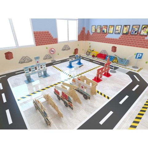 CLASSIC WORLD EDU Ogromne Klocki Konstrukcyjne Drewniane Zestaw Szpital Kościół Wieża 97 el. CLASSIC WORLD EDU Ogromne Klocki Konstrukcyjne Drewniane Zestaw Szpital Kościół Wieża 97 el.
