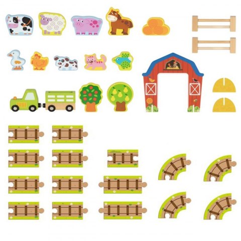 TOOKY TOY Drewniana Farma w Walizce Figurki Pojazdy TOOKY TOY Drewniana Farma w Walizce Figurki Pojazdy
