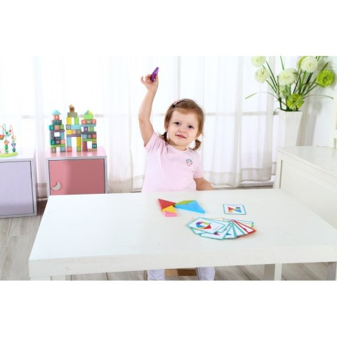TOOKY TOY Drewniane Puzzle Tangram Układanka TOOKY TOY Drewniane Puzzle Tangram Układanka