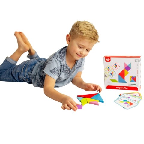 TOOKY TOY Drewniane Puzzle Tangram Układanka TOOKY TOY Drewniane Puzzle Tangram Układanka