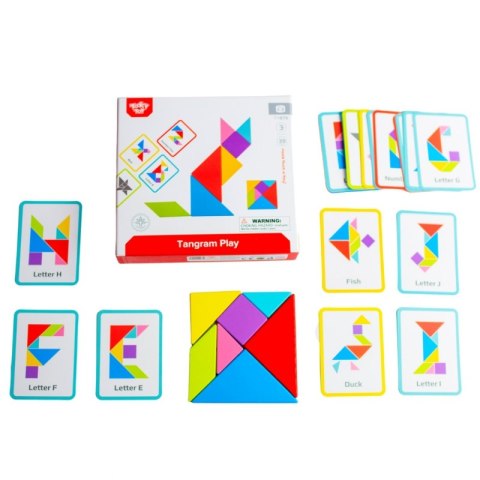 TOOKY TOY Drewniane Puzzle Tangram Układanka TOOKY TOY Drewniane Puzzle Tangram Układanka