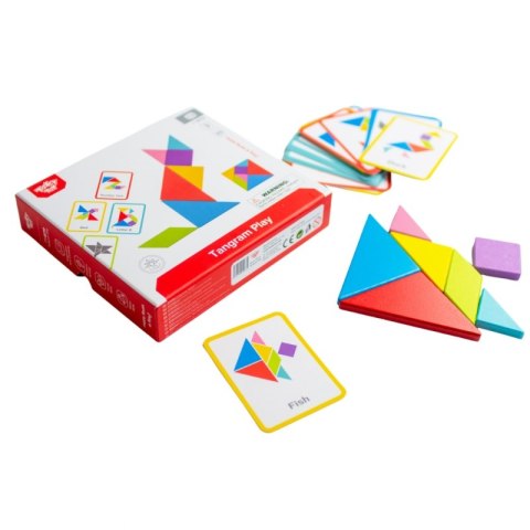 TOOKY TOY Drewniane Puzzle Tangram Układanka TOOKY TOY Drewniane Puzzle Tangram Układanka