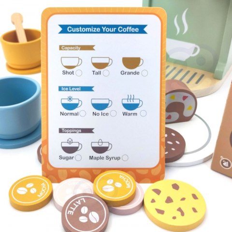 TOOKY TOY Drewniany Ekspres do Kawy Kawiarnia Barista TOOKY TOY Drewniany Ekspres do Kawy Kawiarnia Barista