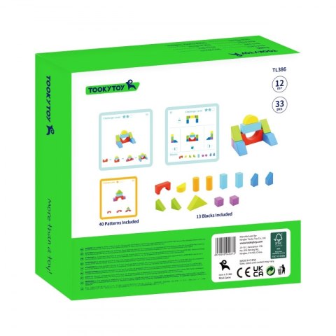 TOOKY TOY Gra Drewniane Klocki Block Game TOOKY TOY Gra Drewniane Klocki Block Game