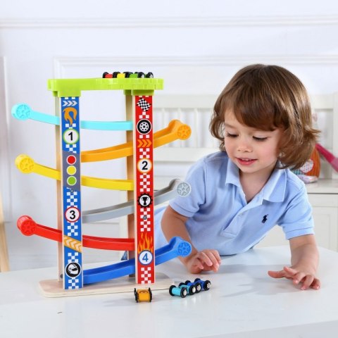 TOOKY TOY Kolorowa Zjeżdżalnia Tor Dla Samochodów TOOKY TOY Kolorowa Zjeżdżalnia Tor Dla Samochodów