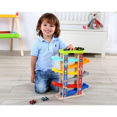 TOOKY TOY Kolorowa Zjeżdżalnia Tor Dla Samochodów TOOKY TOY Kolorowa Zjeżdżalnia Tor Dla Samochodów