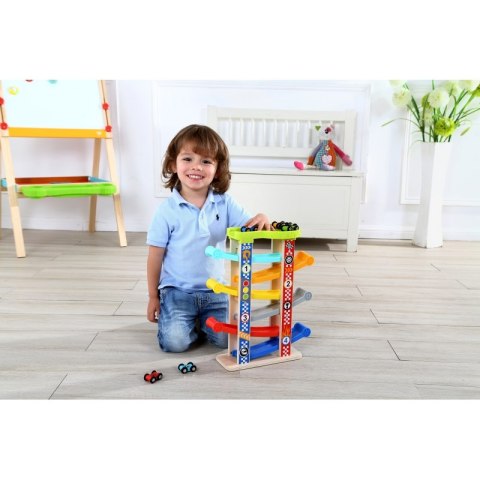 TOOKY TOY Kolorowa Zjeżdżalnia Tor Dla Samochodów TOOKY TOY Kolorowa Zjeżdżalnia Tor Dla Samochodów