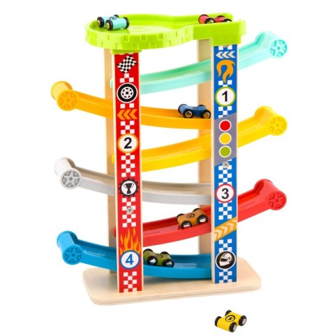 TOOKY TOY Kolorowa Zjeżdżalnia Tor Dla Samochodów TOOKY TOY Kolorowa Zjeżdżalnia Tor Dla Samochodów