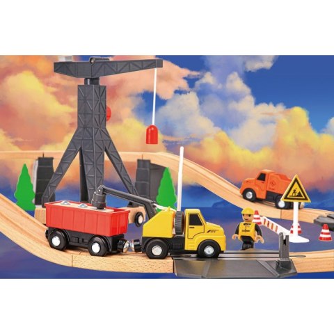 Tooky Toy Drewniana Konstrukcja Budowanie Drogi dla Pojazdów Budowlanych Tooky Toy Drewniana Konstrukcja Budowanie Drogi dla Pojazdów Budowlanych