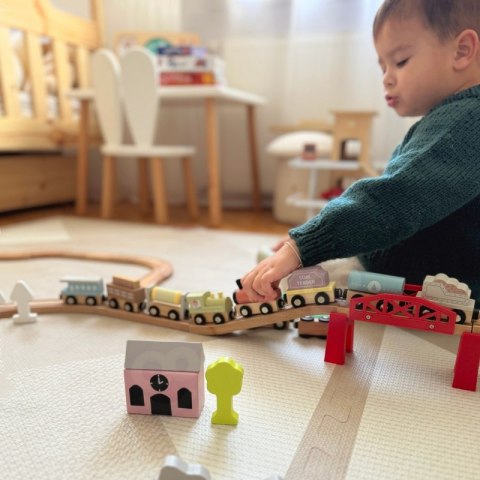 TOOKY TOY Drewniane Pojazdy Wagoniki na Magnes TOOKY TOY Drewniane Pojazdy Wagoniki na Magnes