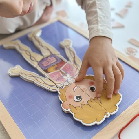 Tooky Toy Drewniane Puzzle Montessori Magnetyczne Nauka Anatomia Człowieka 78el. Tooky Toy Drewniane Puzzle Montessori Magnetyczne Nauka Anatomia Człowieka 78el.