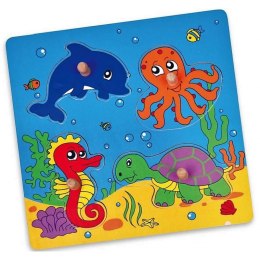 VIGA Drewniane Puzzle Morze Układanka Niespodzianka