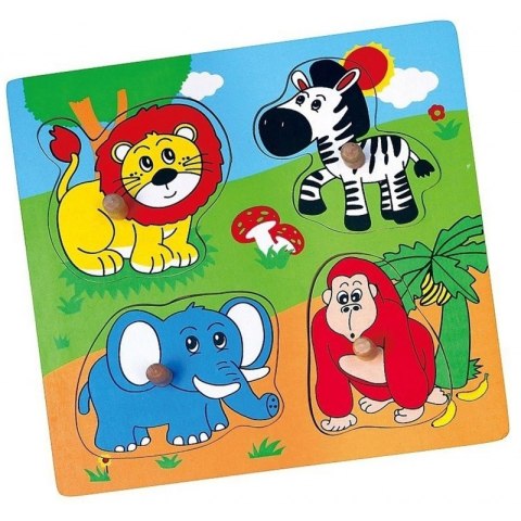VIGA Drewniane Puzzle ZOO Układanka Niespodzianka VIGA Drewniane Puzzle ZOO Układanka Niespodzianka