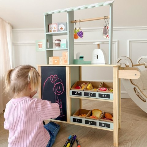WOOPIE GREEN Duży Wielofunkcyjny Sklepik 5w1 Stragan Supermarket Restauracja Kawiarnia Kuchnia 73 el WOOPIE GREEN Duży Wielofunkcyjny Sklepik 5w1 Stragan Supermarket Restauracja Kawiarnia Kuchnia 73 el