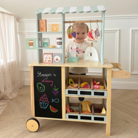 WOOPIE GREEN Duży Wielofunkcyjny Sklepik 5w1 Stragan Supermarket Restauracja Kawiarnia Kuchnia 73 el WOOPIE GREEN Duży Wielofunkcyjny Sklepik 5w1 Stragan Supermarket Restauracja Kawiarnia Kuchnia 73 el