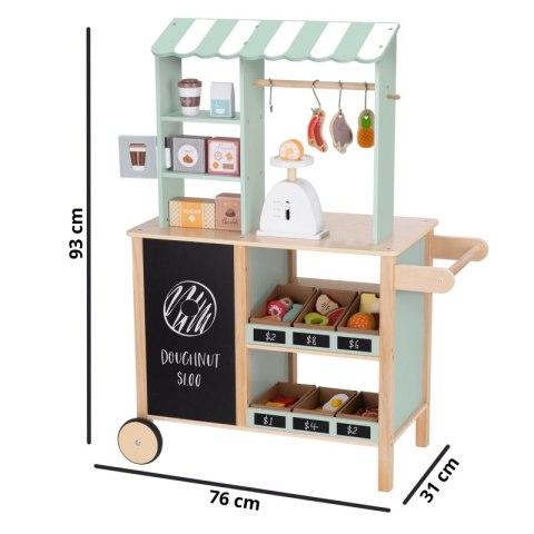 WOOPIE GREEN Duży Wielofunkcyjny Sklepik 5w1 Stragan Supermarket Restauracja Kawiarnia Kuchnia 73 el WOOPIE GREEN Duży Wielofunkcyjny Sklepik 5w1 Stragan Supermarket Restauracja Kawiarnia Kuchnia 73 el