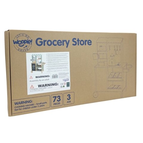 WOOPIE GREEN Duży Wielofunkcyjny Sklepik 5w1 Stragan Supermarket Restauracja Kawiarnia Kuchnia 73 el WOOPIE GREEN Duży Wielofunkcyjny Sklepik 5w1 Stragan Supermarket Restauracja Kawiarnia Kuchnia 73 el