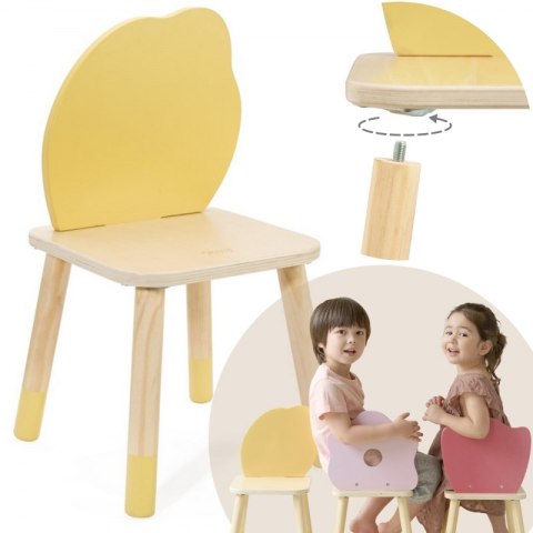 CLASSIC WORLD Pastelowe Krzesełko Grace dla Dzieci 3+ (Lemon) CLASSIC WORLD Pastelowe Krzesełko Grace dla Dzieci 3+ (Lemon)